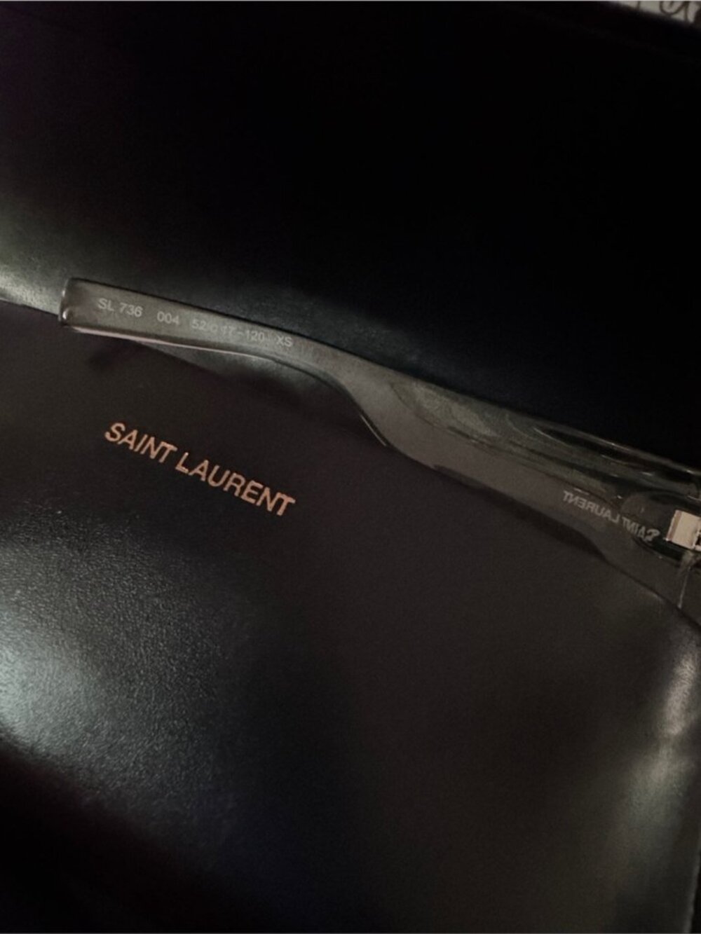 Saint Laurent Transparent/Clear Oval Sunglasses with Silver Lenses - Picture 10 of 10
